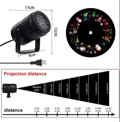 Proyector navideño 4 plantillas